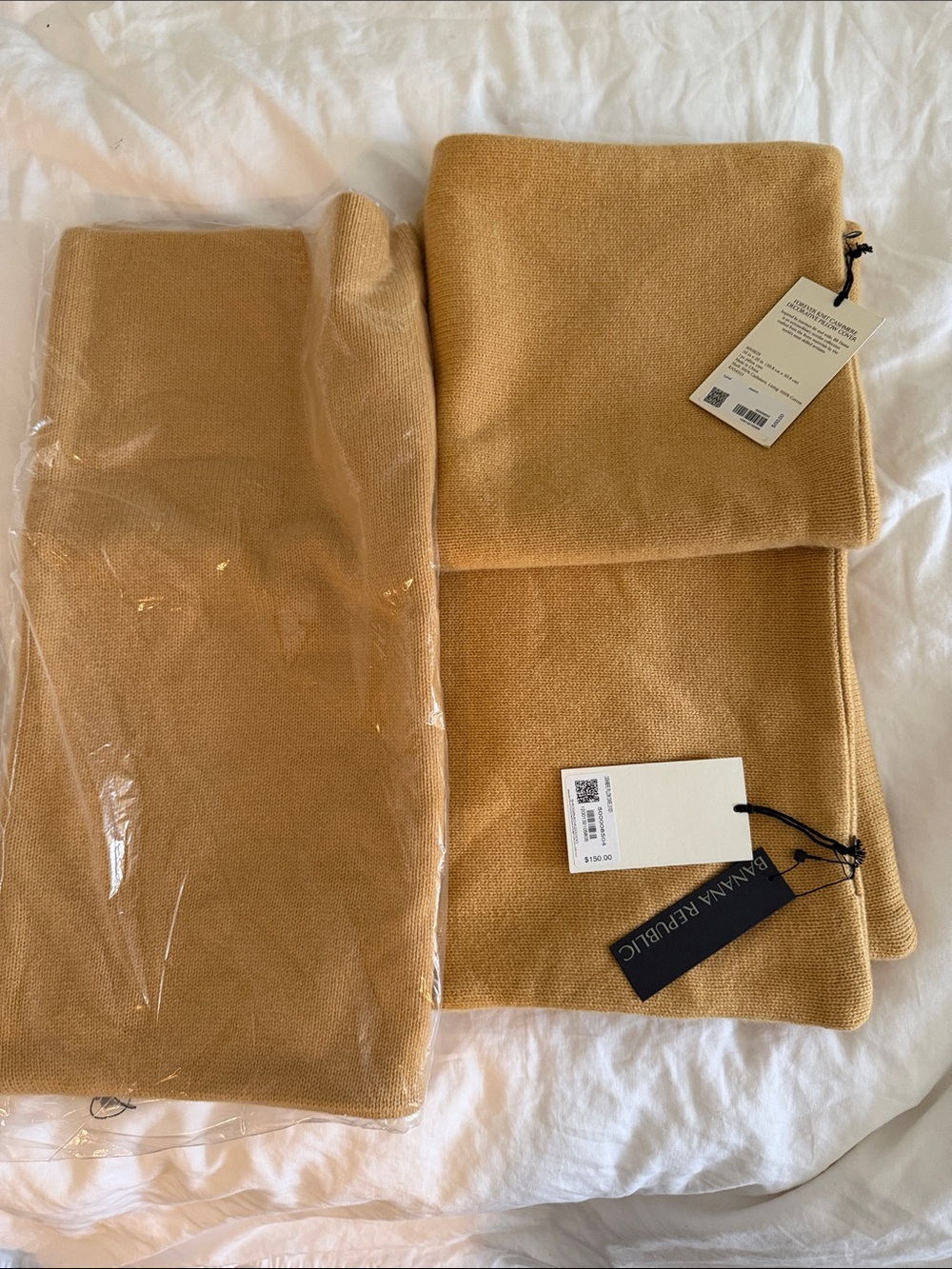 Banana Republic Camel/Tan Cashmere Pillowcase
